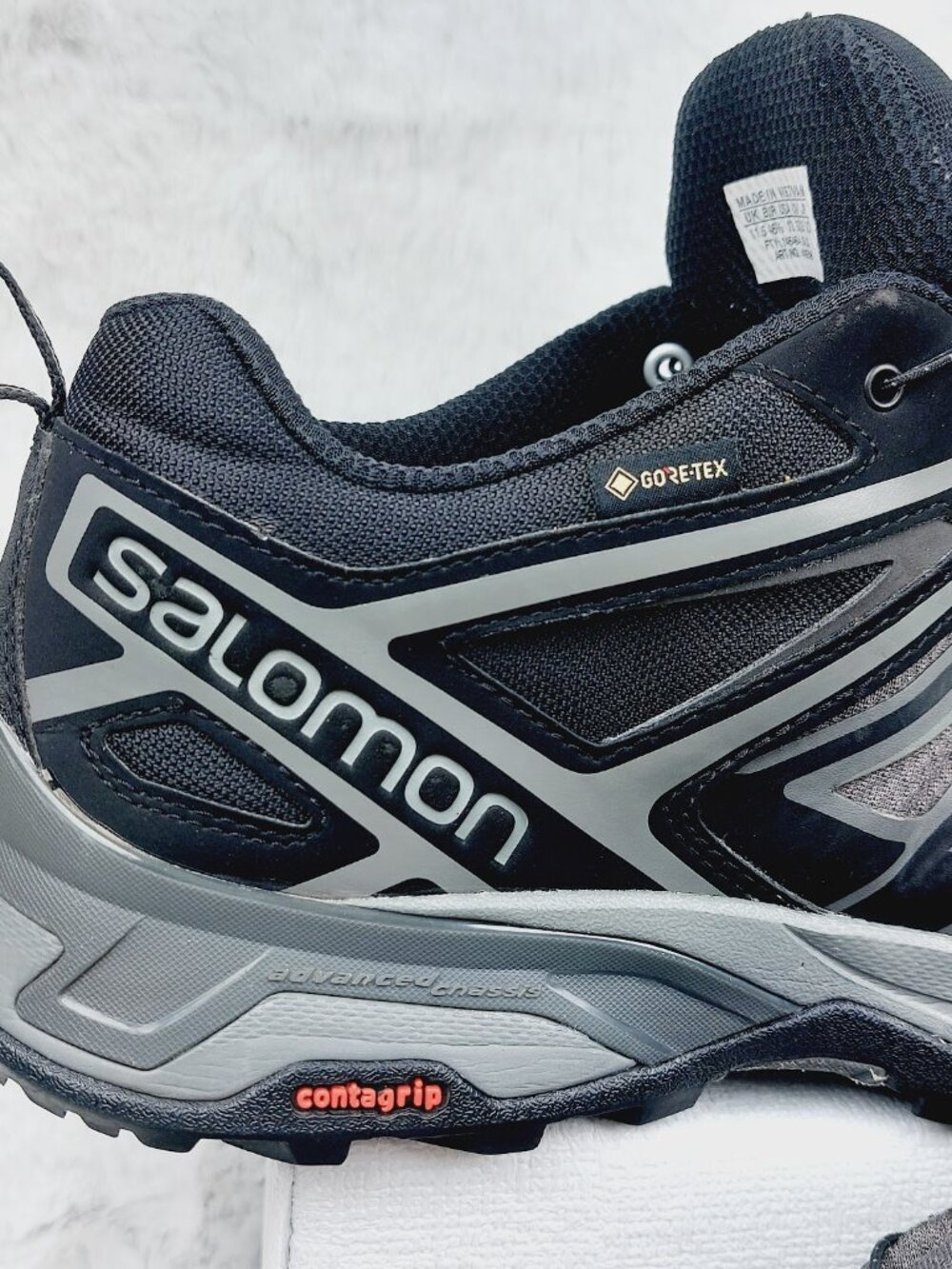 Salomon Men's Gray Black X Ultra 3 GTX Outdoor Trail Hiking Shoes Size 12 - Picture 8 of 11